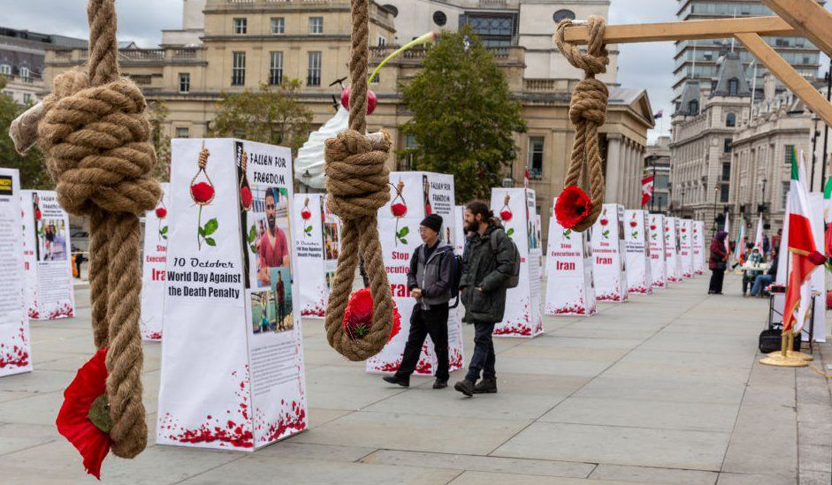 Protesters in London